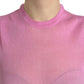 Elegant Pink Crew Neck Tank Top