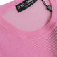 Elegant Pink Crew Neck Tank Top