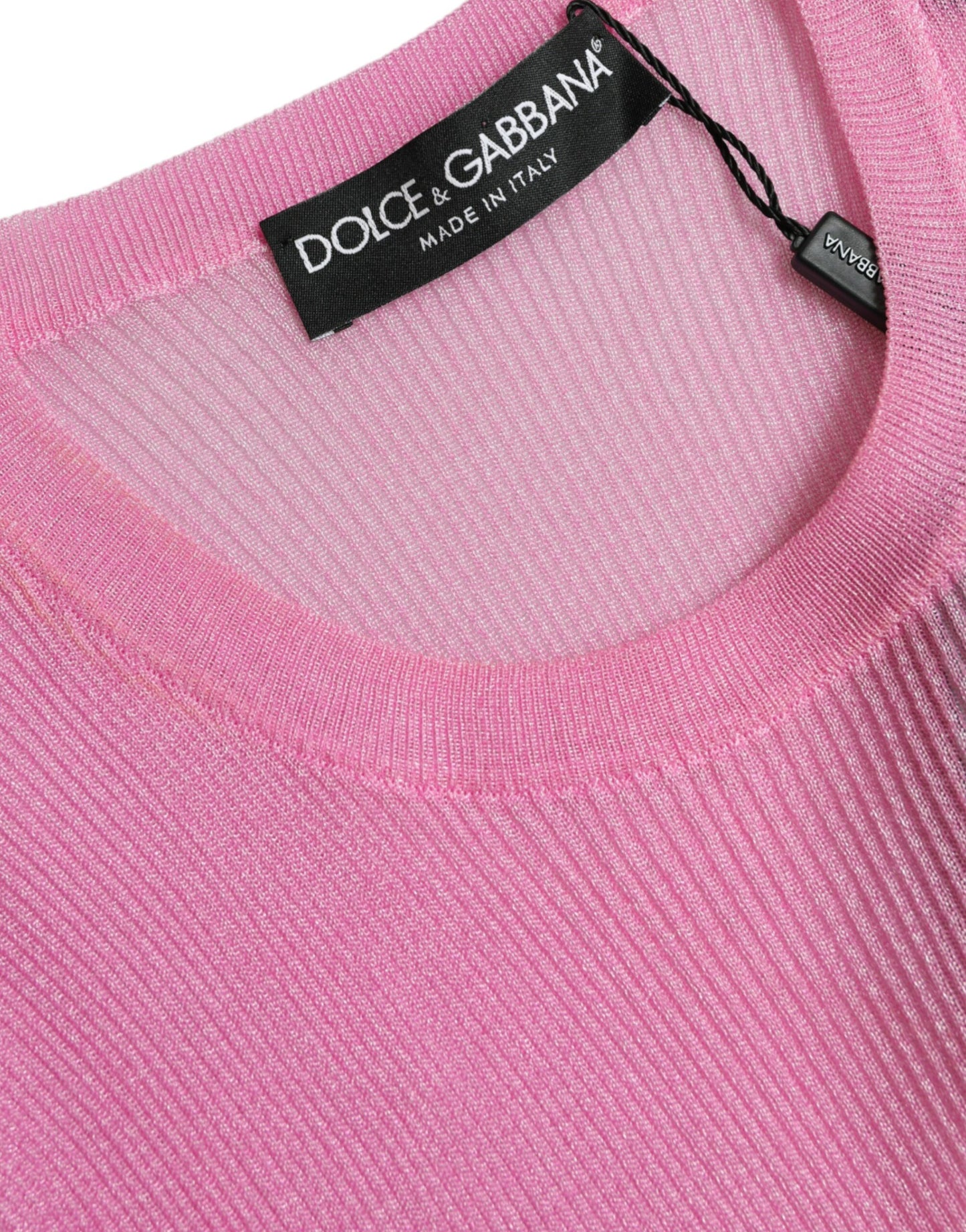 Elegant Pink Crew Neck Tank Top