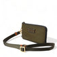 Elegant Dark Green Nylon-Leather Pouch