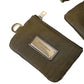 Elegant Dark Green Nylon-Leather Pouch