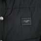 Sleek Black High-Neck Vest Jacket
