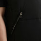 Sleek Black High-Neck Vest Jacket