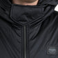 Elegant Black Hooded Parka Jacket