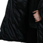 Elegant Black Hooded Parka Jacket