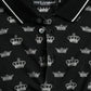 Elegant Crown Motif Cotton Polo Tee