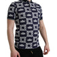 Elegant Blue Cotton Polo Tee