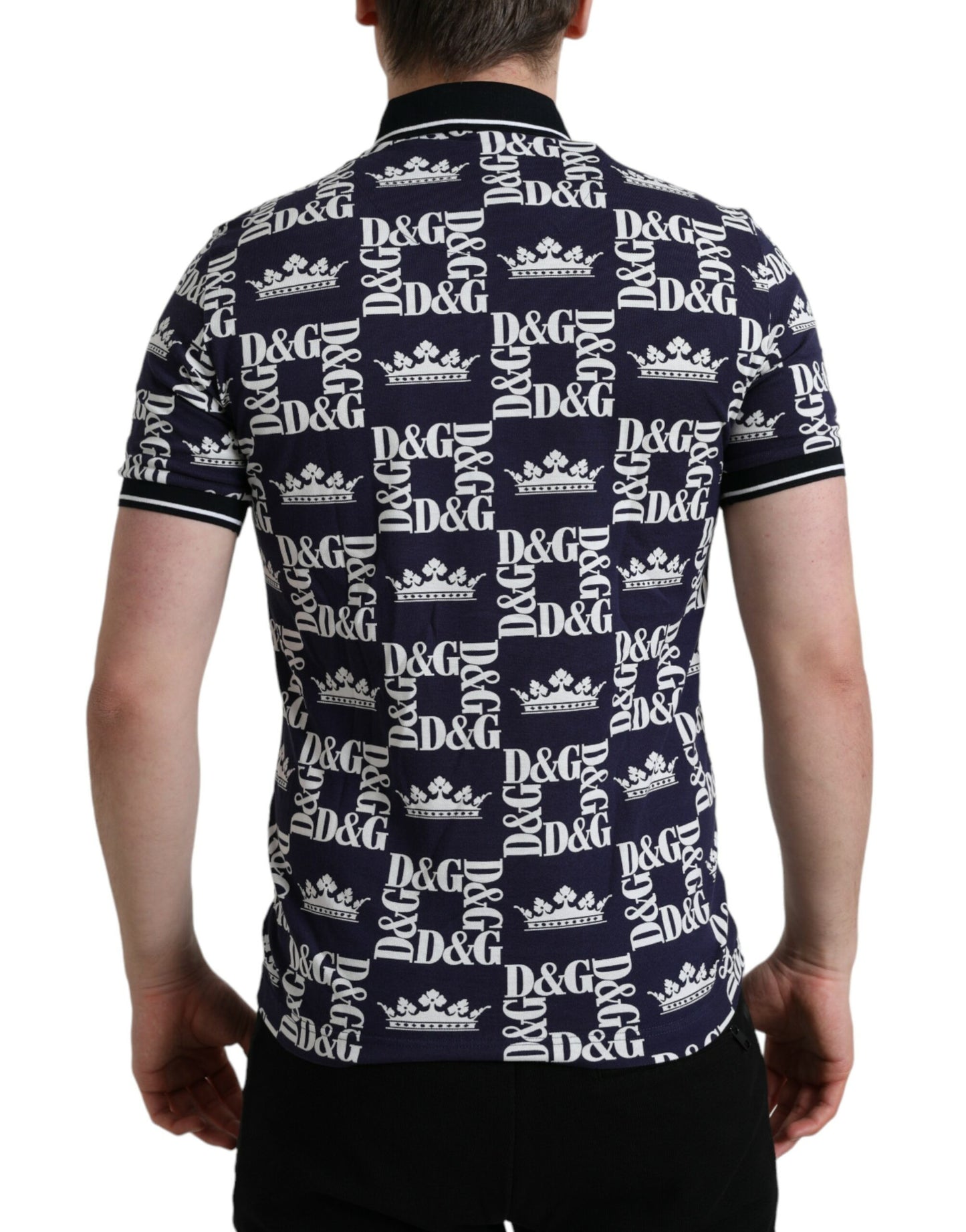 Elegant Blue Cotton Polo Tee