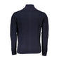 Blue Polyamide Men Cardigan
