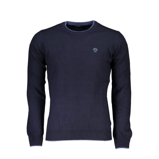 Blue Polyamide Men Sweater