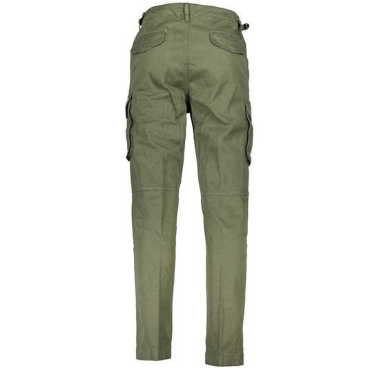 Green Cotton Men Trouser