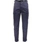 Blue Cotton Men Trouser