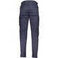 Blue Cotton Men Trouser