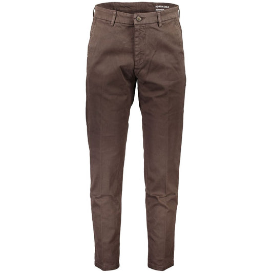 Brown Cotton Mens Trouser