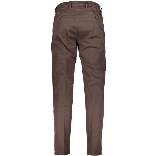 Brown Cotton Mens Trouser