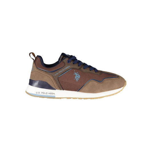 Brown Polyester Men Sneaker