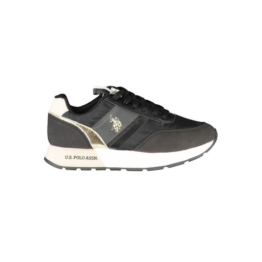 Black Polyester Women Sneaker