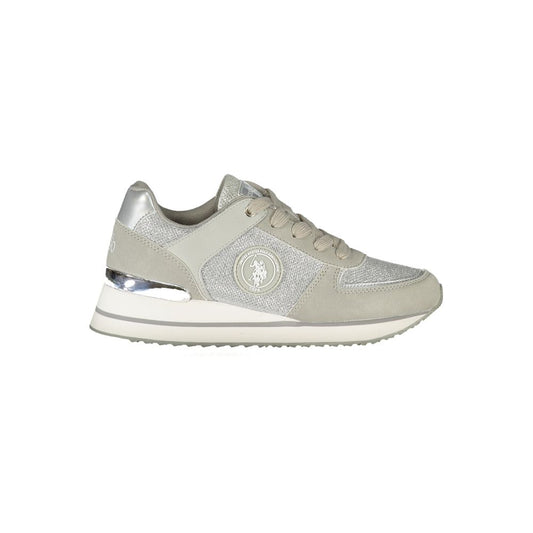 Silver Polyester Women Sneaker