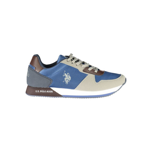 Blue Polyester Men Sneaker