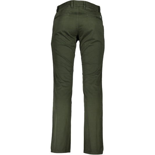 Green Cotton Men Pant