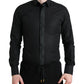 Elegant Black Slim Fit Dress Shirt