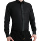 Elegant Black Slim Fit Dress Shirt