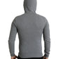 Chic Melange Grey Full-Zip Hooded Sweatshirt