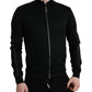Elegant Full Zip Black Sweater