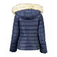 Blue Polyester Women Jacket