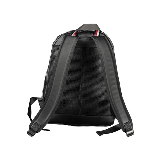 Black Polyethylene Men Backpack