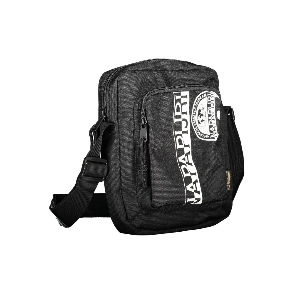 Black Polyester Men Shoulder Bag