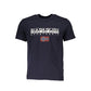 Blue Cotton Men T-Shirt