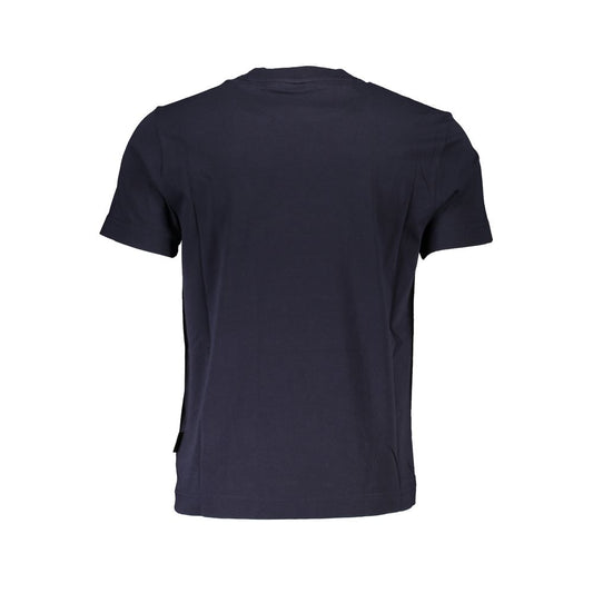 Blue Cotton Men T-Shirt