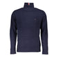 Blue Cotton Men Sweater