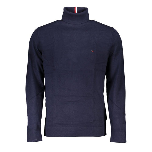 Blue Cotton Men Sweater