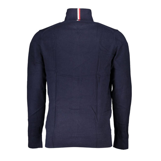 Blue Cotton Men Sweater