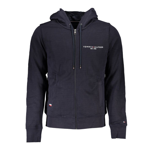 Blue Cotton Men Sweater