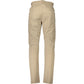 Beige Cotton Men Jean