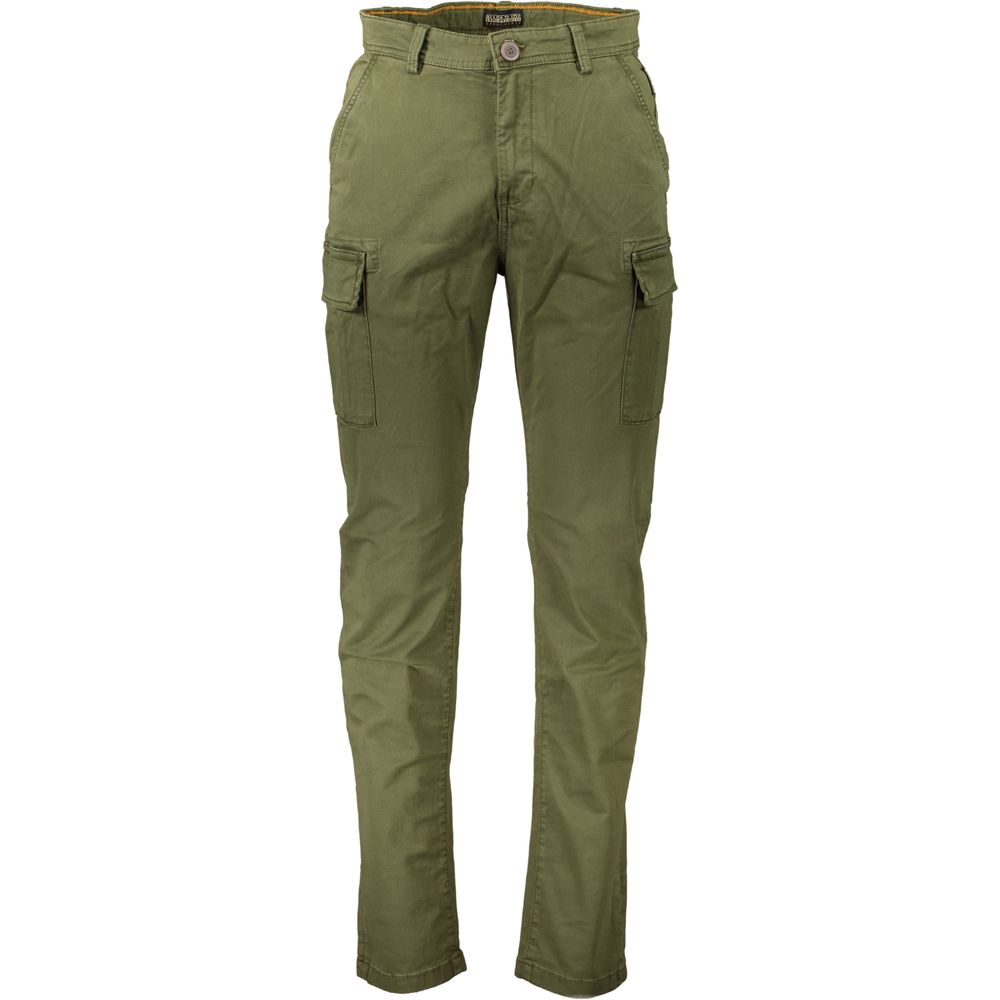 Green Cotton Men Pants