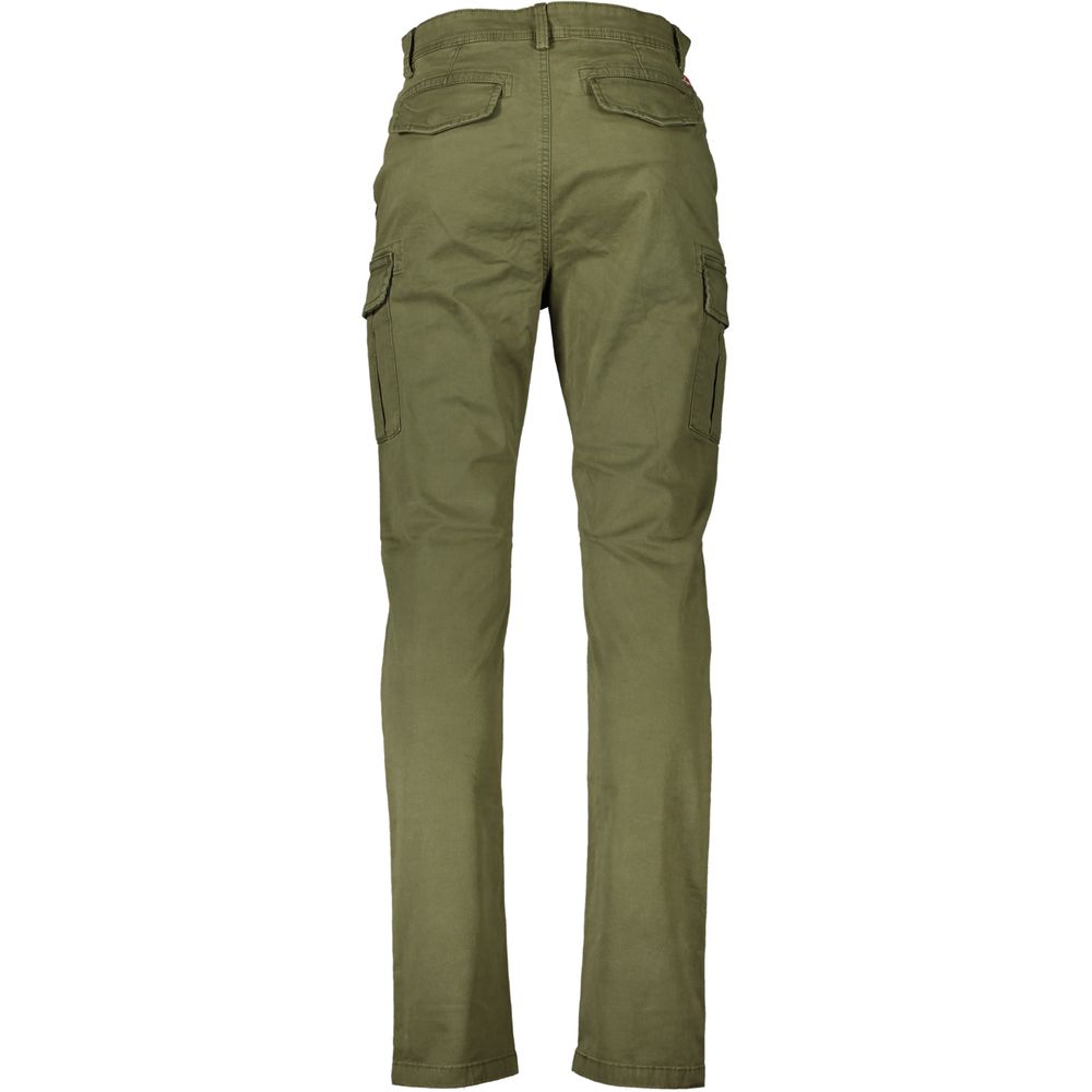 Green Cotton Men Pants