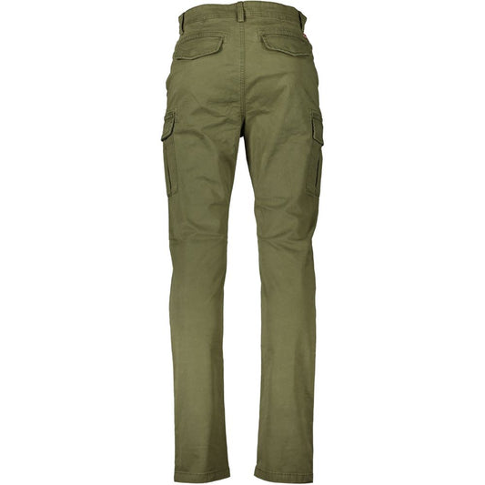 Green Cotton Men Pants