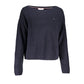 Blue Cotton Women Sweater