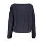 Blue Cotton Women Sweater