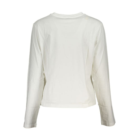 White Cotton Women T-Shirt
