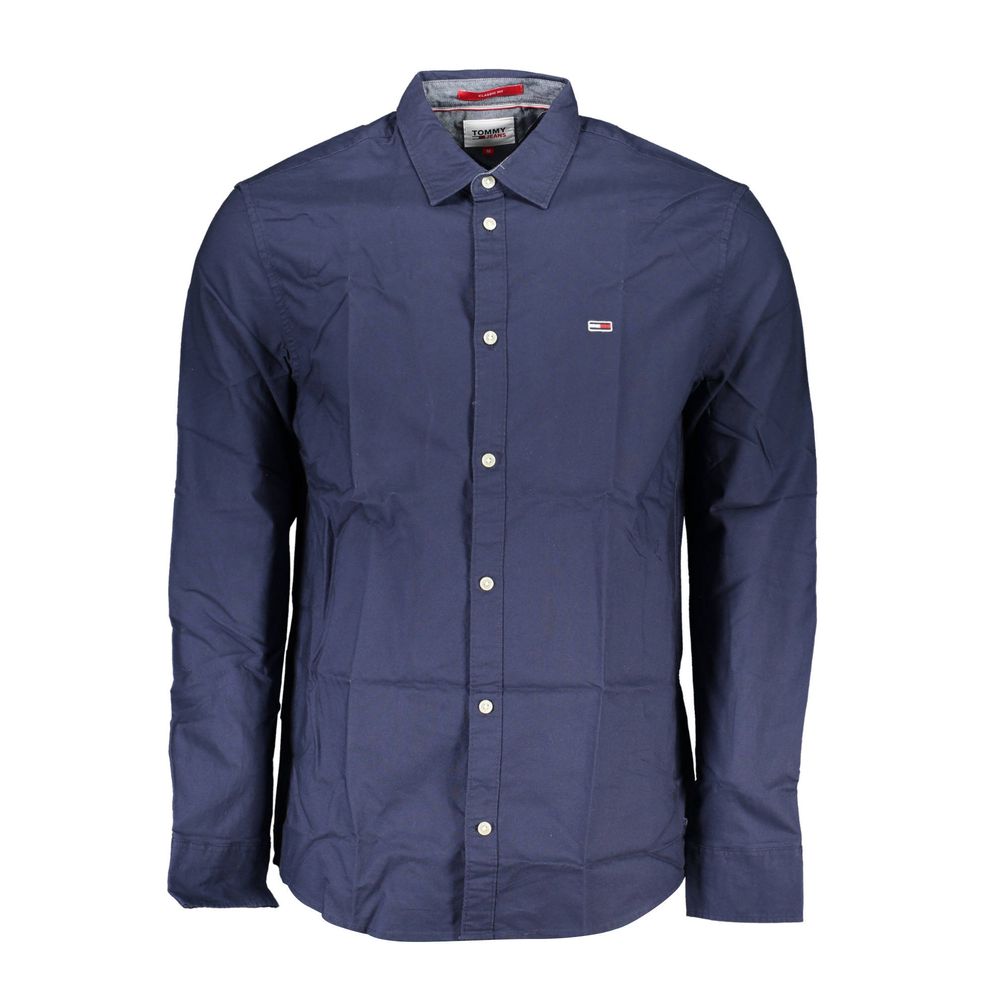 Blue Cotton Men Shirt
