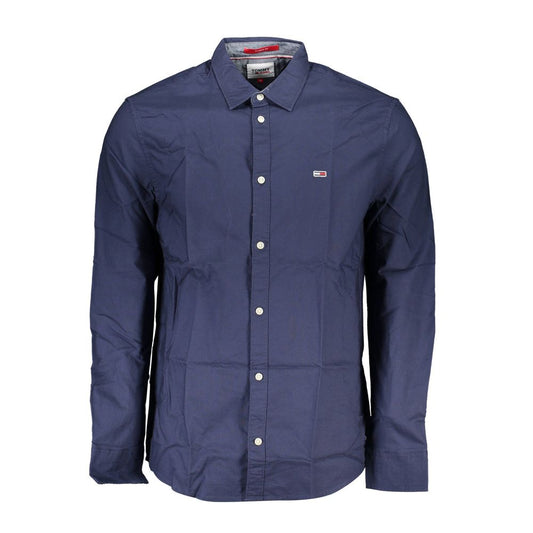 Blue Cotton Men Shirt