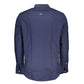 Blue Cotton Men Shirt