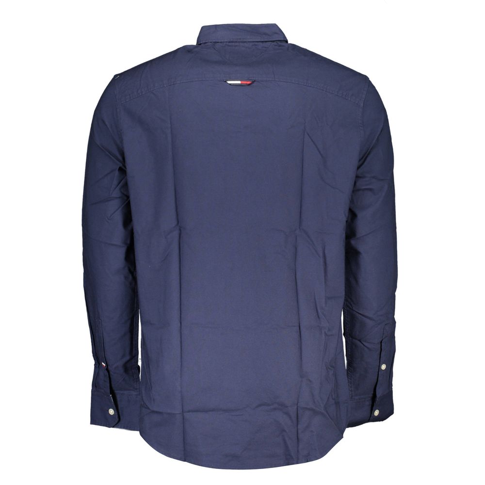 Blue Cotton Men Shirt