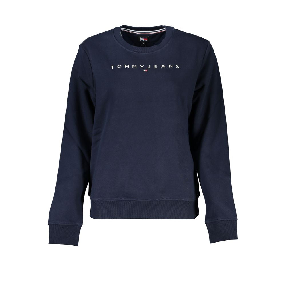 Blue Cotton Women Sweater