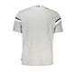 Elegant Gray Crew Neck T-Shirt with Contrast Details